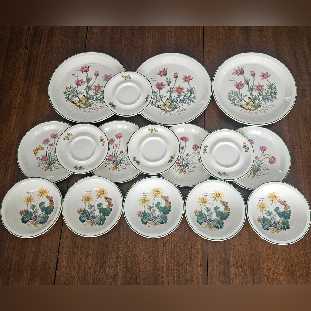 Vintage Wedgwood Enoch Florabunda Botanical Dinner Plates- Set Of 3 - Picture 7 of 7